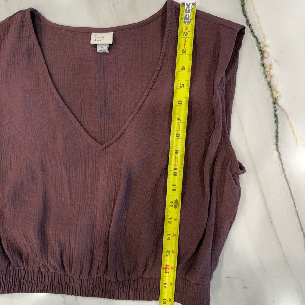 a new day Dusty Rose Textured Blouse - Picture 6 of 15